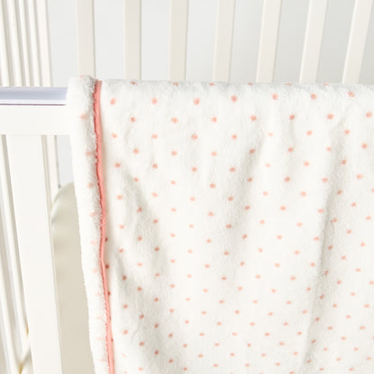 Juniors Deer and Bunny Applique Coral Fleece Raschel Blanket - 76x102 cm
