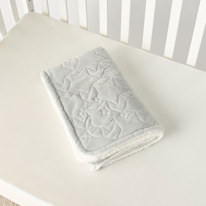 Juniors Star and Moon Embroidered Raschel Blanket - 76x102 cm