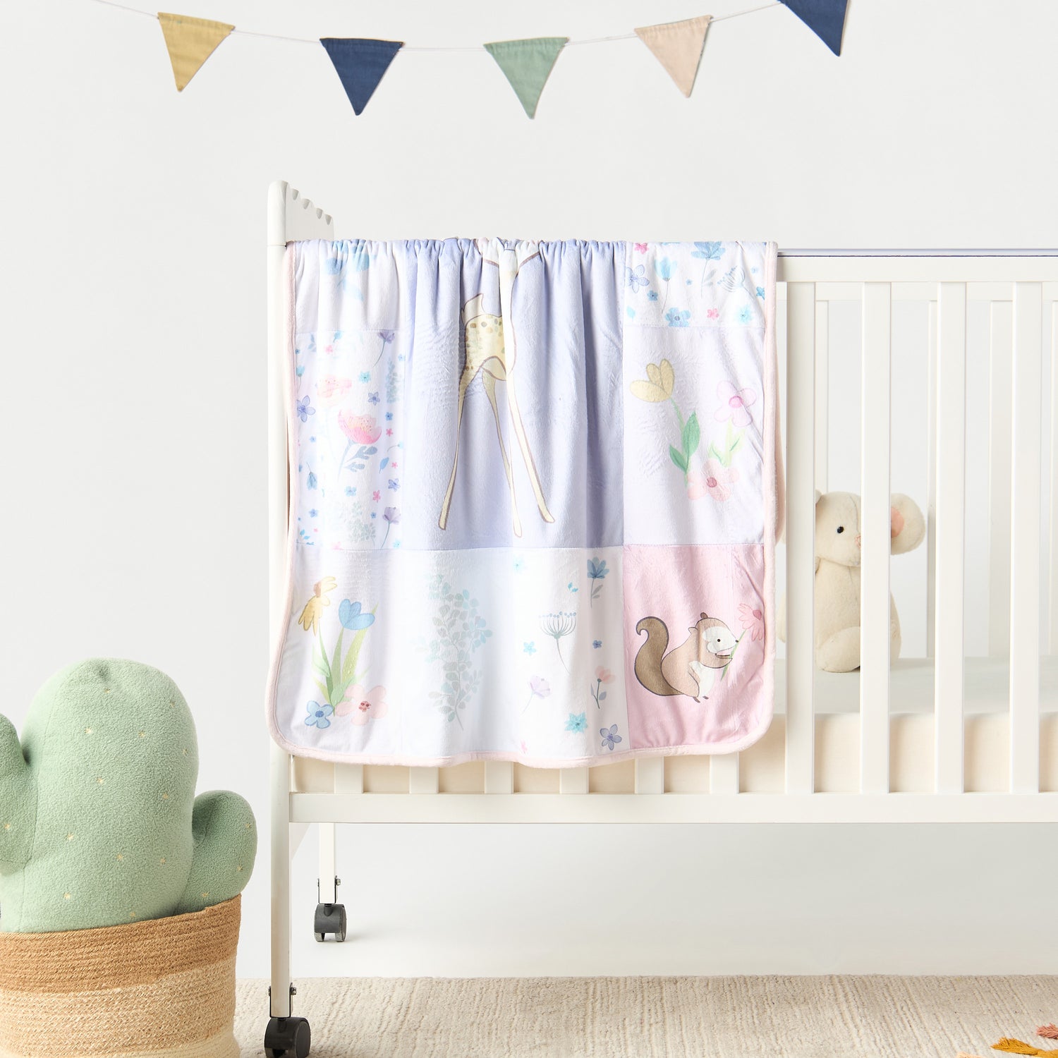 Juniors Patchwork Print Raschel Blanket - 76x102 cm - HomeBabyNurseryBlankets &amp; SwaddlesBlankets &amp; Quilts