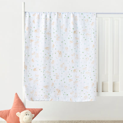 Giggles Floral Print Bamboo Muslin Swaddle Blanket - 120x120 cms