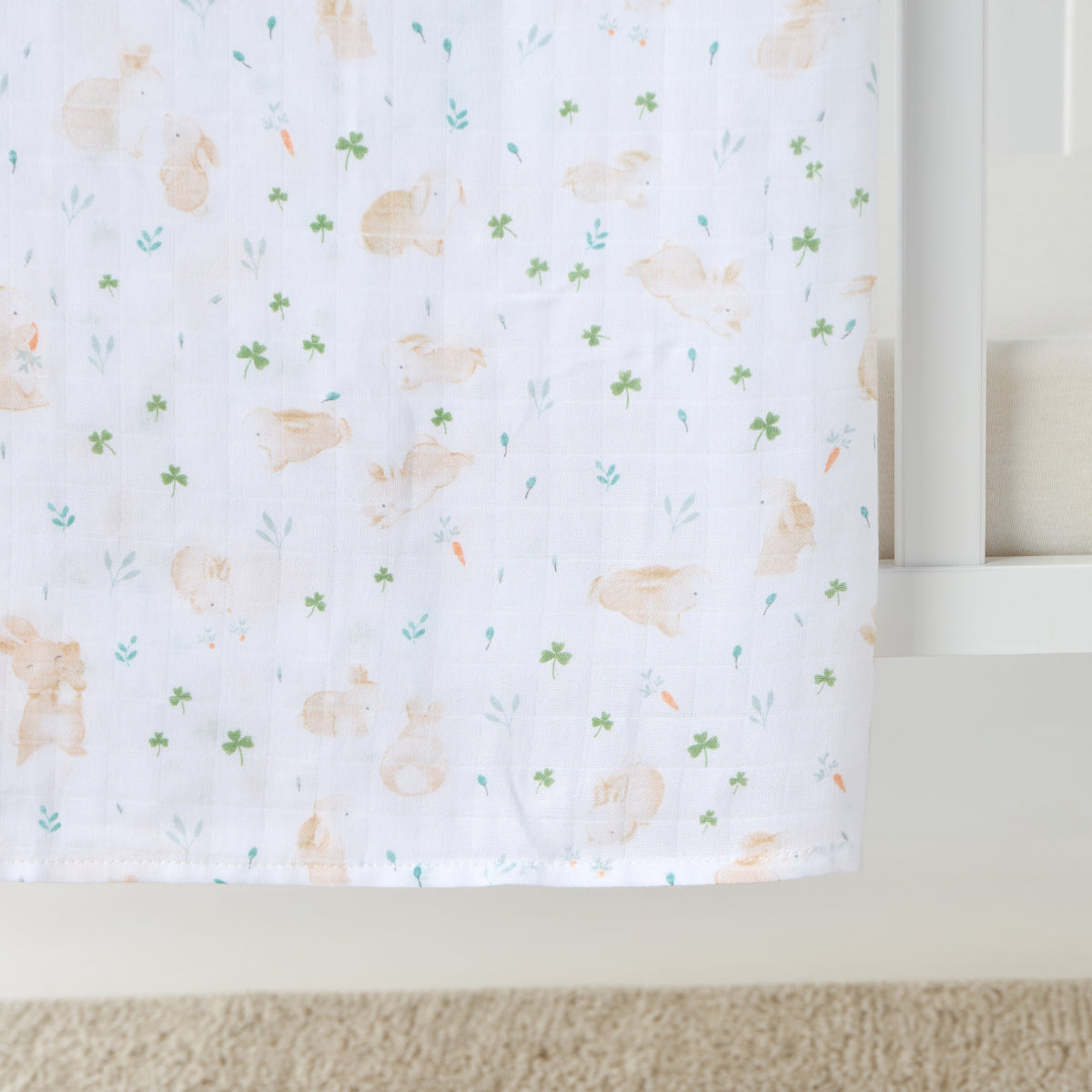 Giggles Floral Print Bamboo Muslin Swaddle Blanket - 120x120 cms