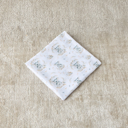 Giggles Koala Print Swaddle Blanket - 120x120 cm