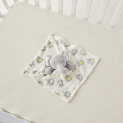 Juniors All-Over Elephant Print Blanket with Soft Toy - 75x90 cm