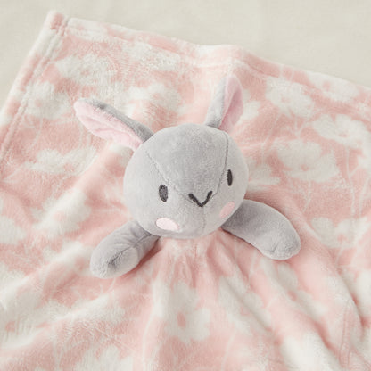 Juniors Floral Print Blanket with Soft Toy - 75x90 cm