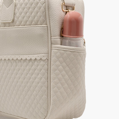 Giggles Quilted Diaper Bag with Zip Closure and Double Handle