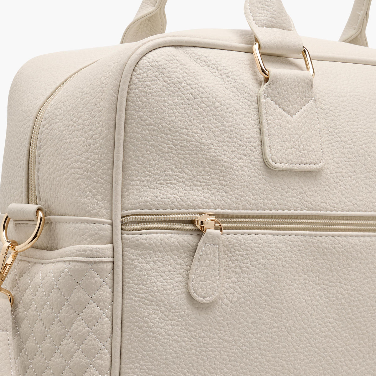 Giggles Quilted Diaper Bag with Zip Closure and Double Handle