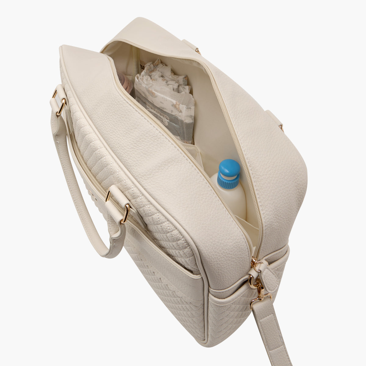 Giggles Quilted Diaper Bag with Zip Closure and Double Handle