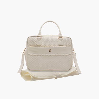 Giggles Quilted Diaper Bag with Zip Closure and Double Handle