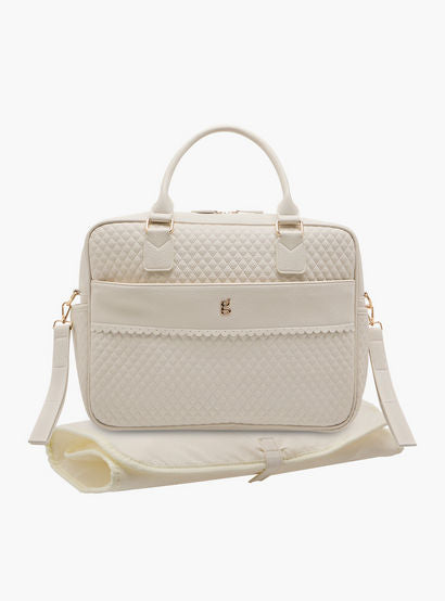 Giggles Quilted Diaper Bag with Zip Closure and Double Handle-baby-gear-diaperbags-image-3