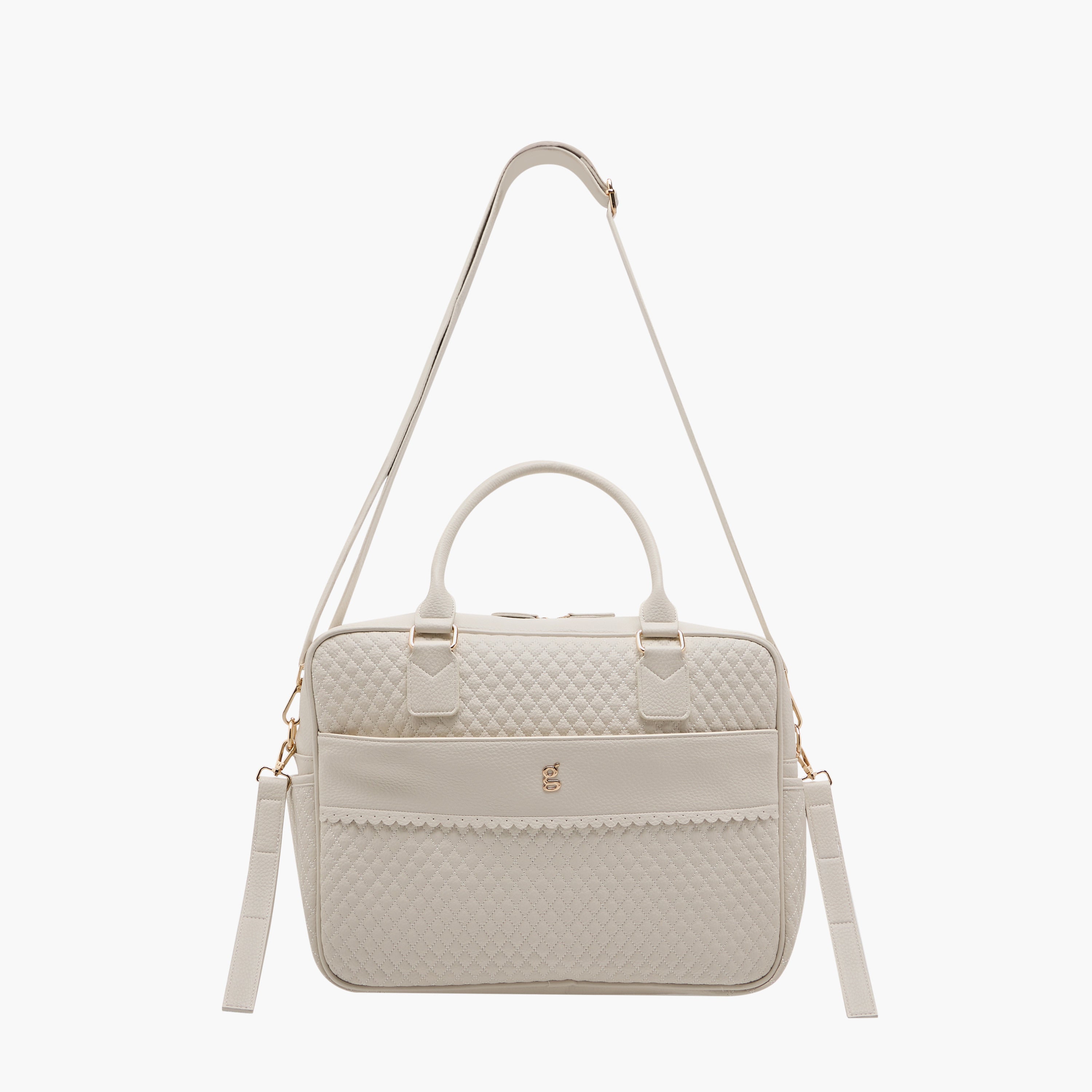Giggles Quilted Diaper Bag with Zip Closure and Double Handle