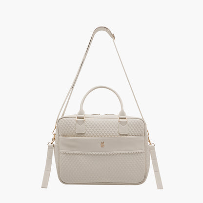 Giggles Quilted Diaper Bag with Zip Closure and Double Handle
