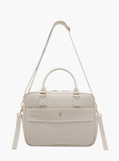Giggles Quilted Diaper Bag with Zip Closure and Double Handle-baby-gear-diaperbags-image-4