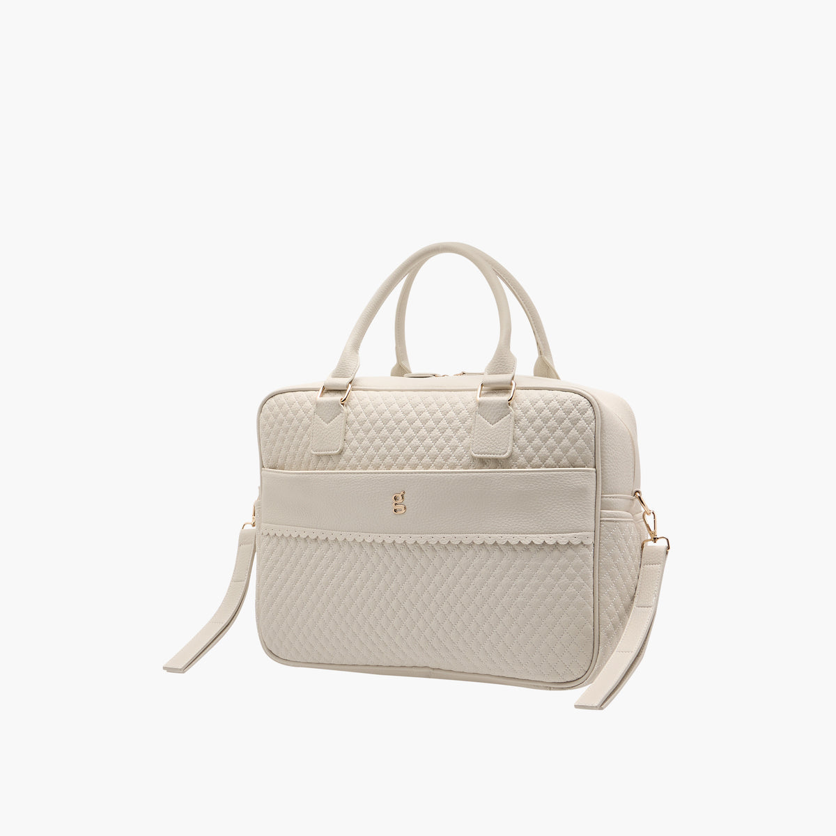 Giggles Quilted Diaper Bag with Zip Closure and Double Handle