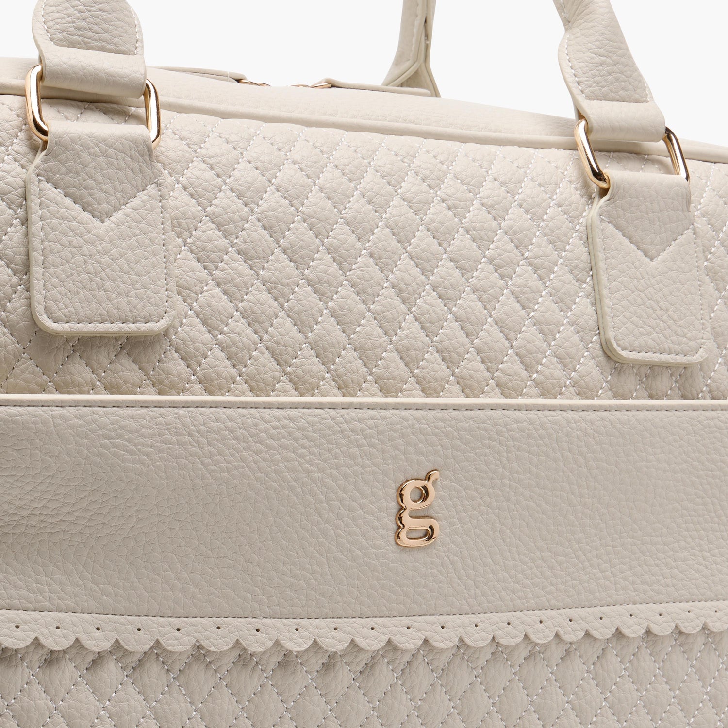 Giggles Quilted Diaper Bag with Zip Closure and Double Handle