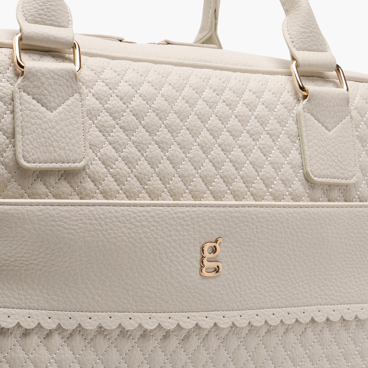 Giggles Quilted Diaper Bag with Zip Closure and Double Handle