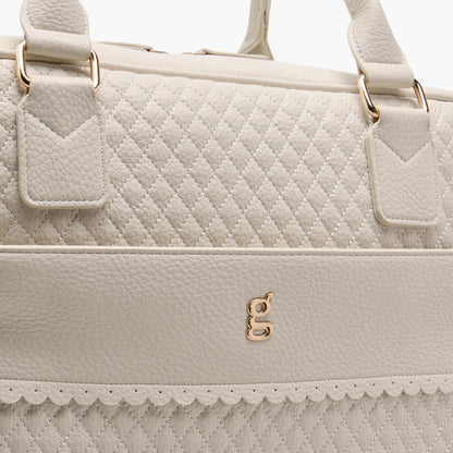 Giggles Quilted Diaper Bag with Zip Closure and Double Handle