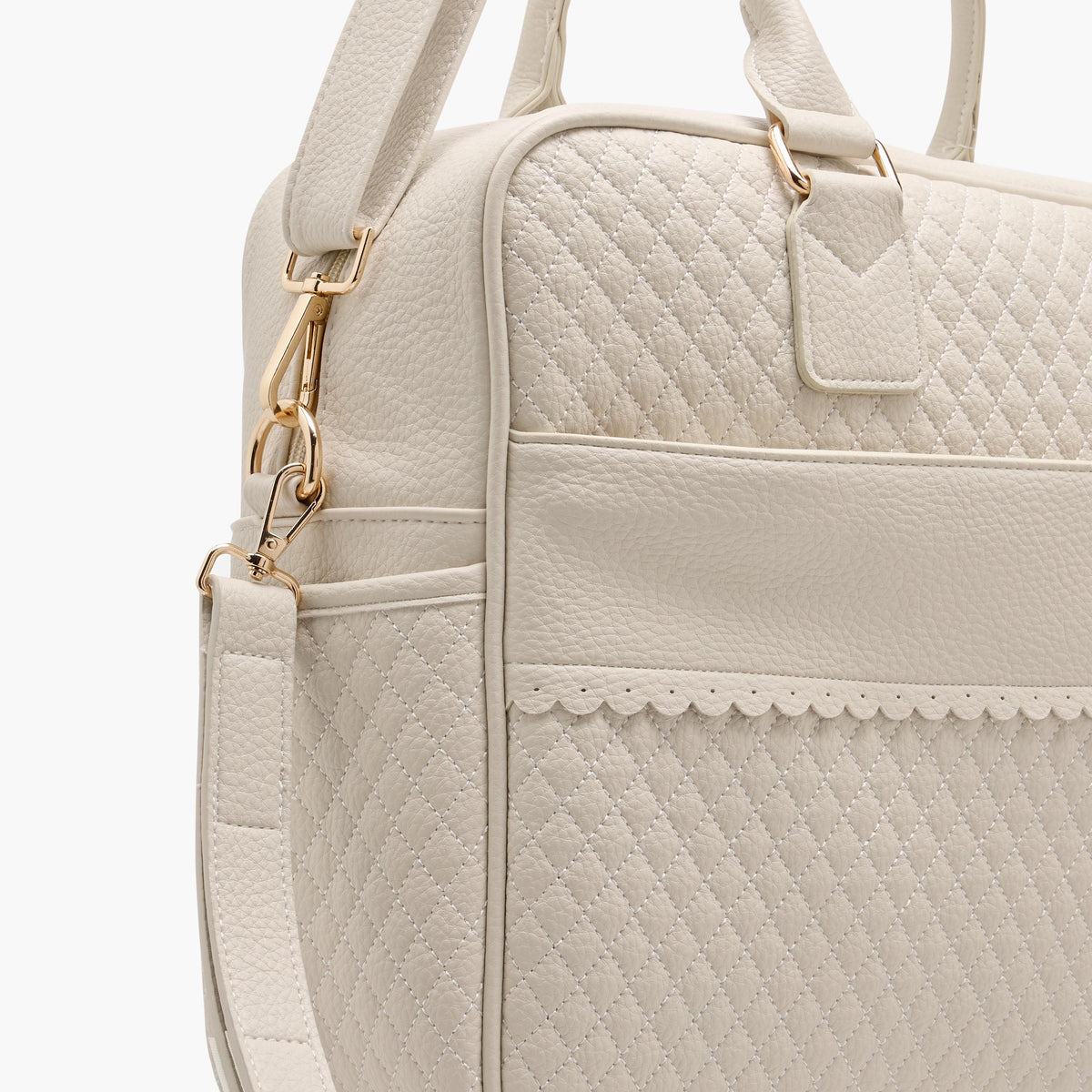 Giggles Quilted Diaper Bag with Zip Closure and Double Handle