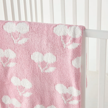 Juniors All-Over Cherry Print Raschel Blanket - 75x100 cm