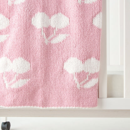 Juniors All-Over Cherry Print Raschel Blanket - 75x100 cm