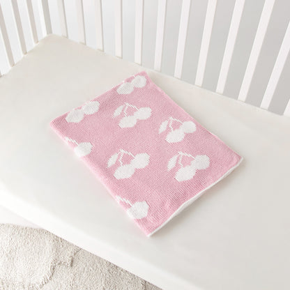 Juniors All-Over Cherry Print Raschel Blanket - 75x100 cm