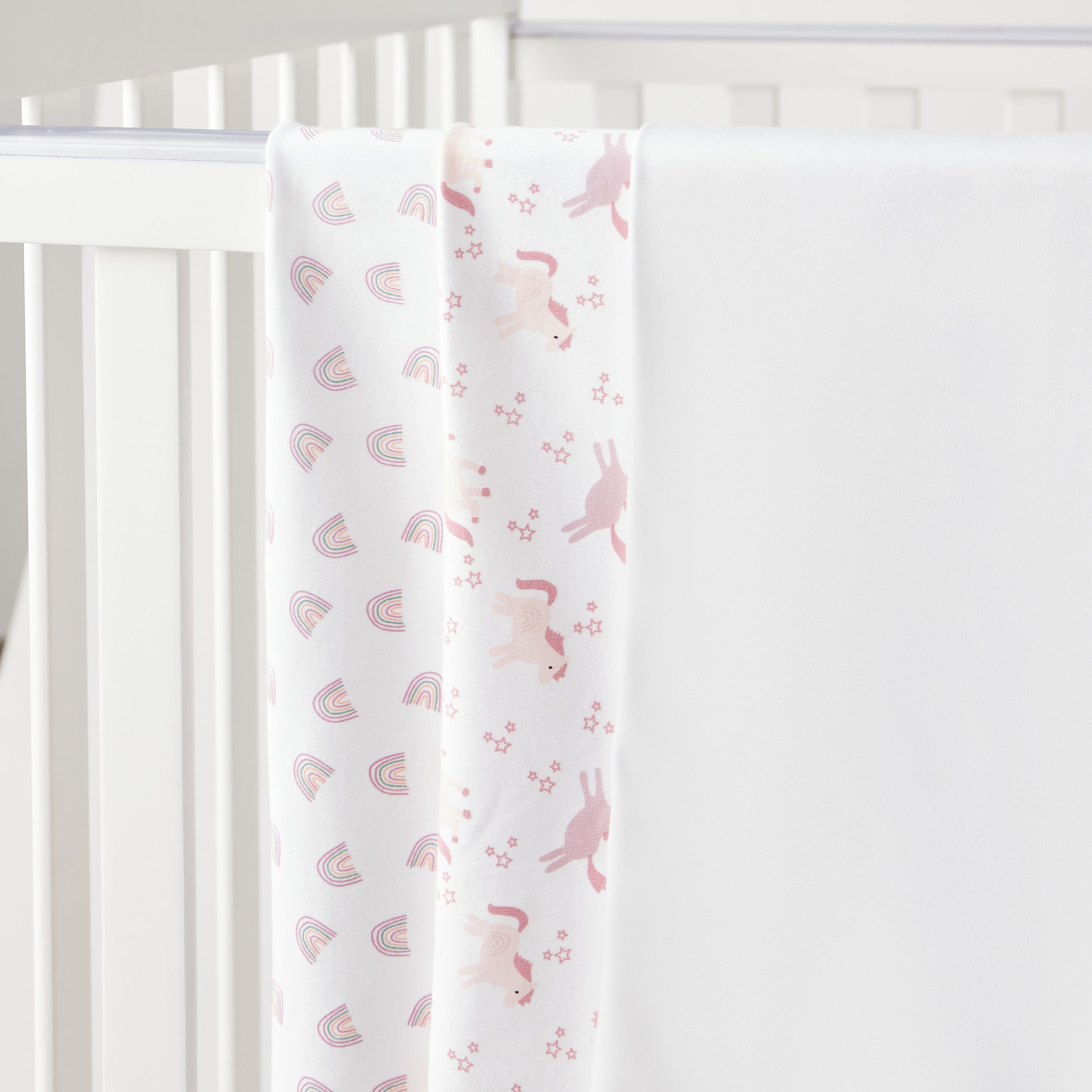 Giggles 3-Piece Printed Receiving Blanket Set - 80x80 cm