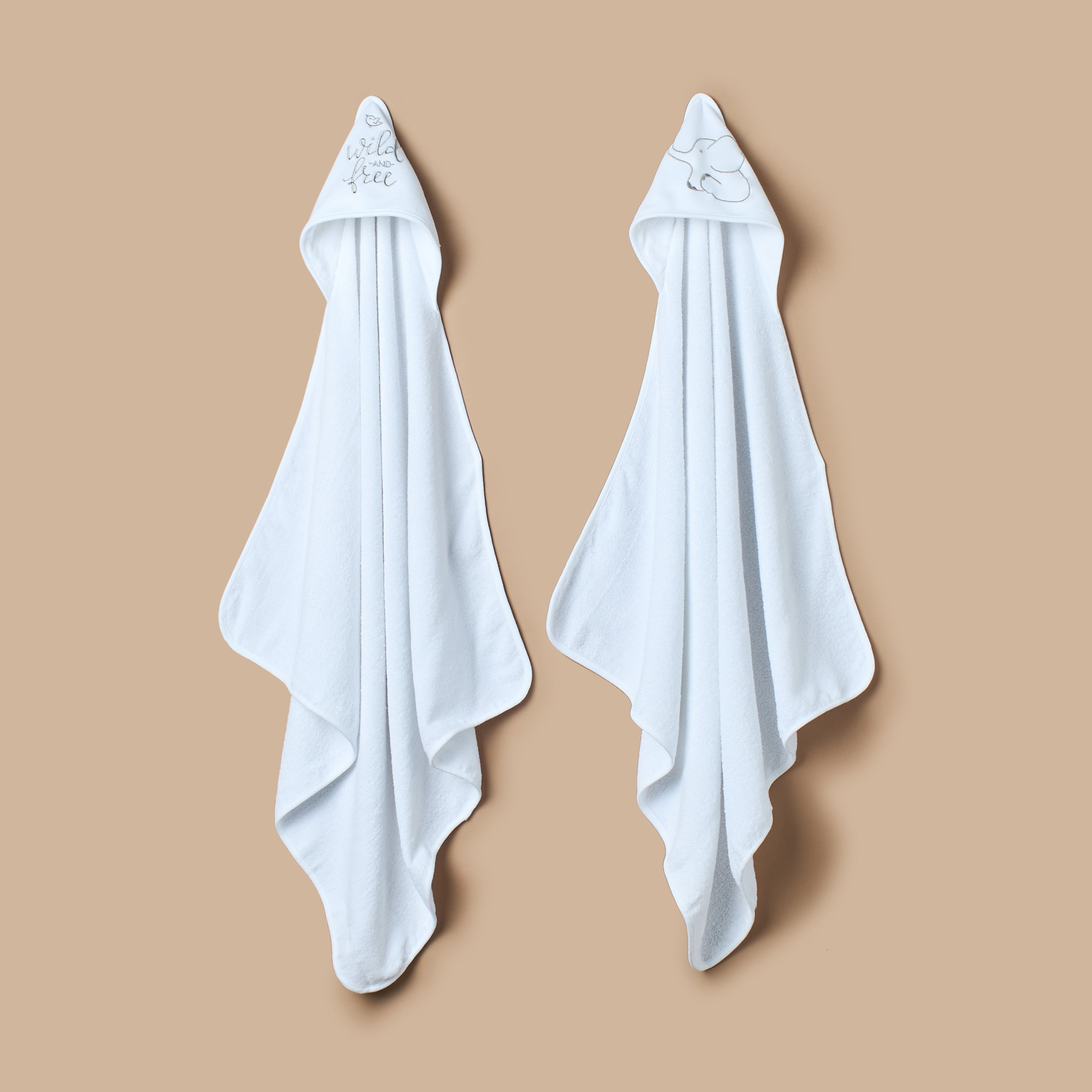 Juniors 2-Piece Applique Detail Hooded Towel Set - 80x80 cm - HomeBabyBath &amp; CareTowels