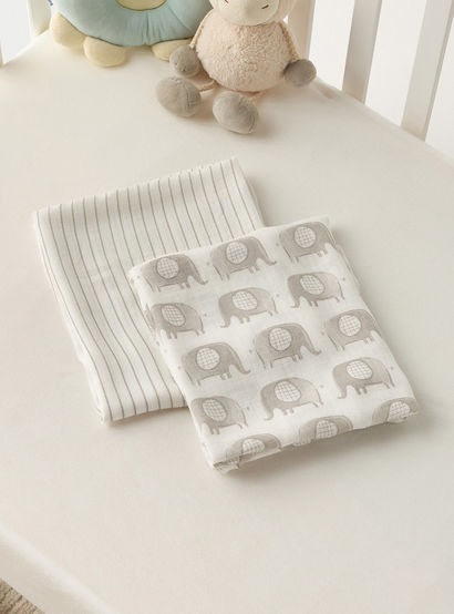 Giggles Printed Muslin Swaddle Blanket - Set of 2-baby-nursery-blanketsandswaddles-swaddlesandsleepingbags-image-4
