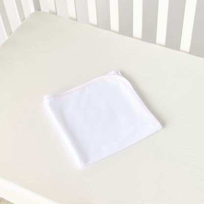 Juniors Solid Receiving Blanket with Piping - 80x80 cm