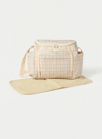 Juniors Printed Diaper Bag with Zip Closure-baby-gear-diaperbags-image-1