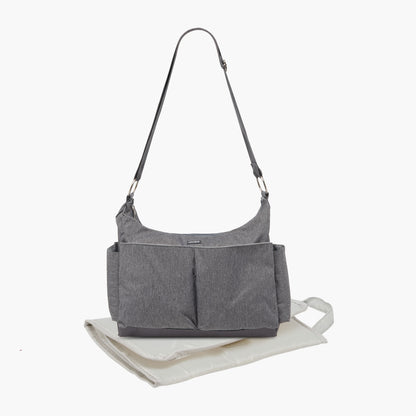 Juniors Textured Diaper Bag with Zip Closure