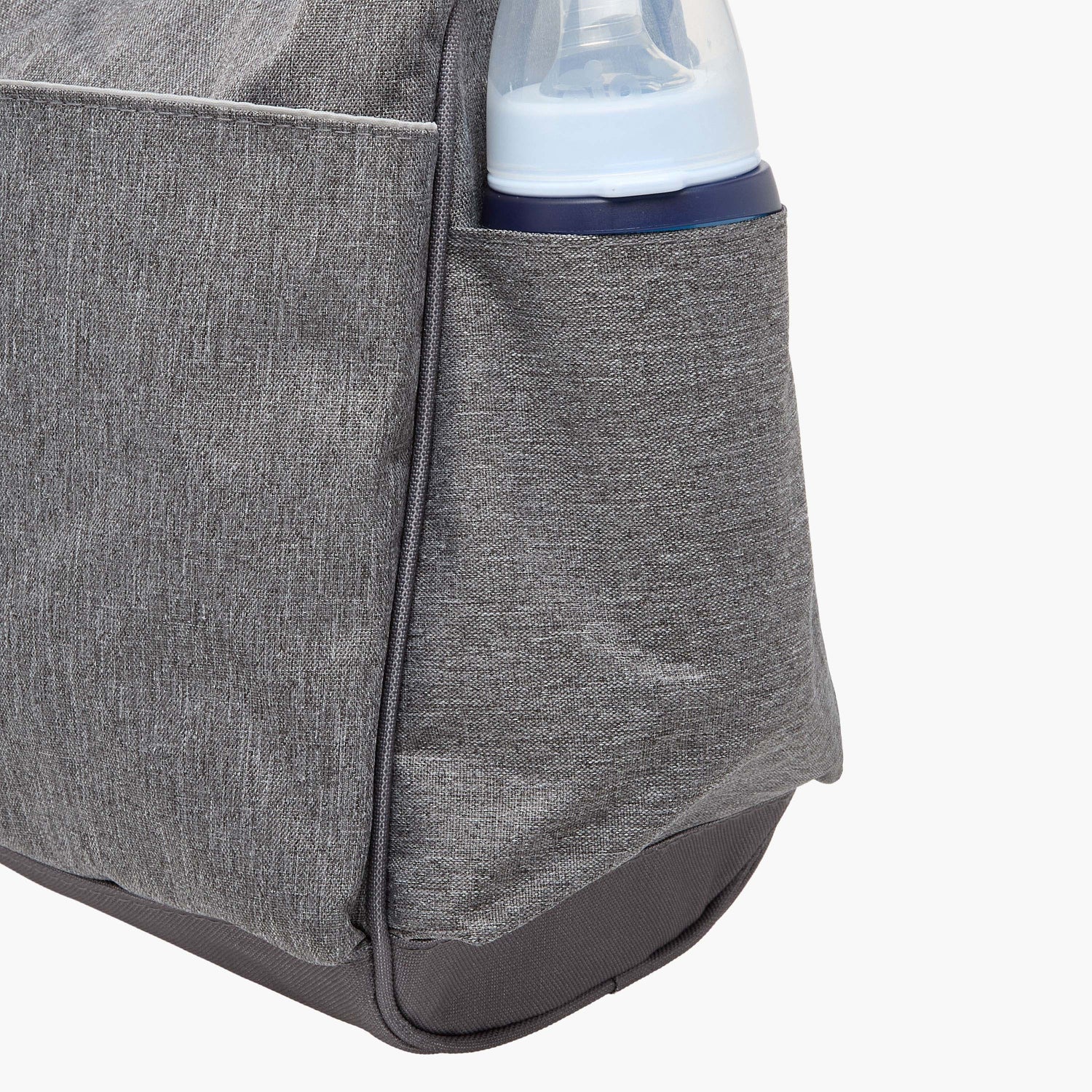 Juniors Textured Diaper Bag with Zip Closure