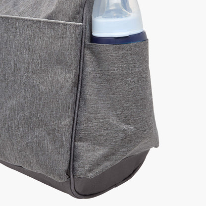 Juniors Textured Diaper Bag with Zip Closure