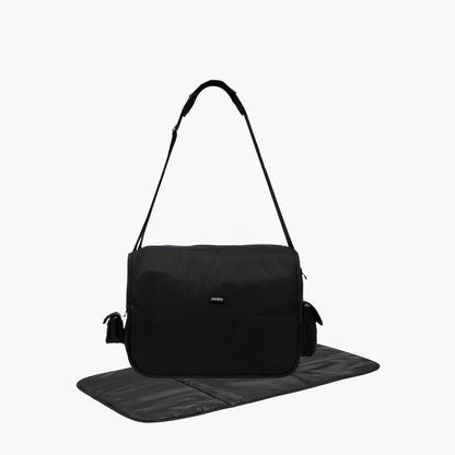 Juniors Diaper Bag with Changing Mat - Black