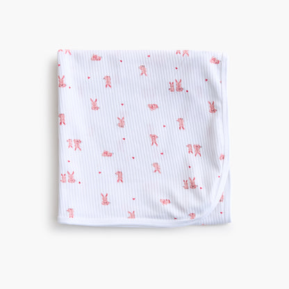 Juniors All-Over Bunny Print Receiving Blanket - 70x70 cm