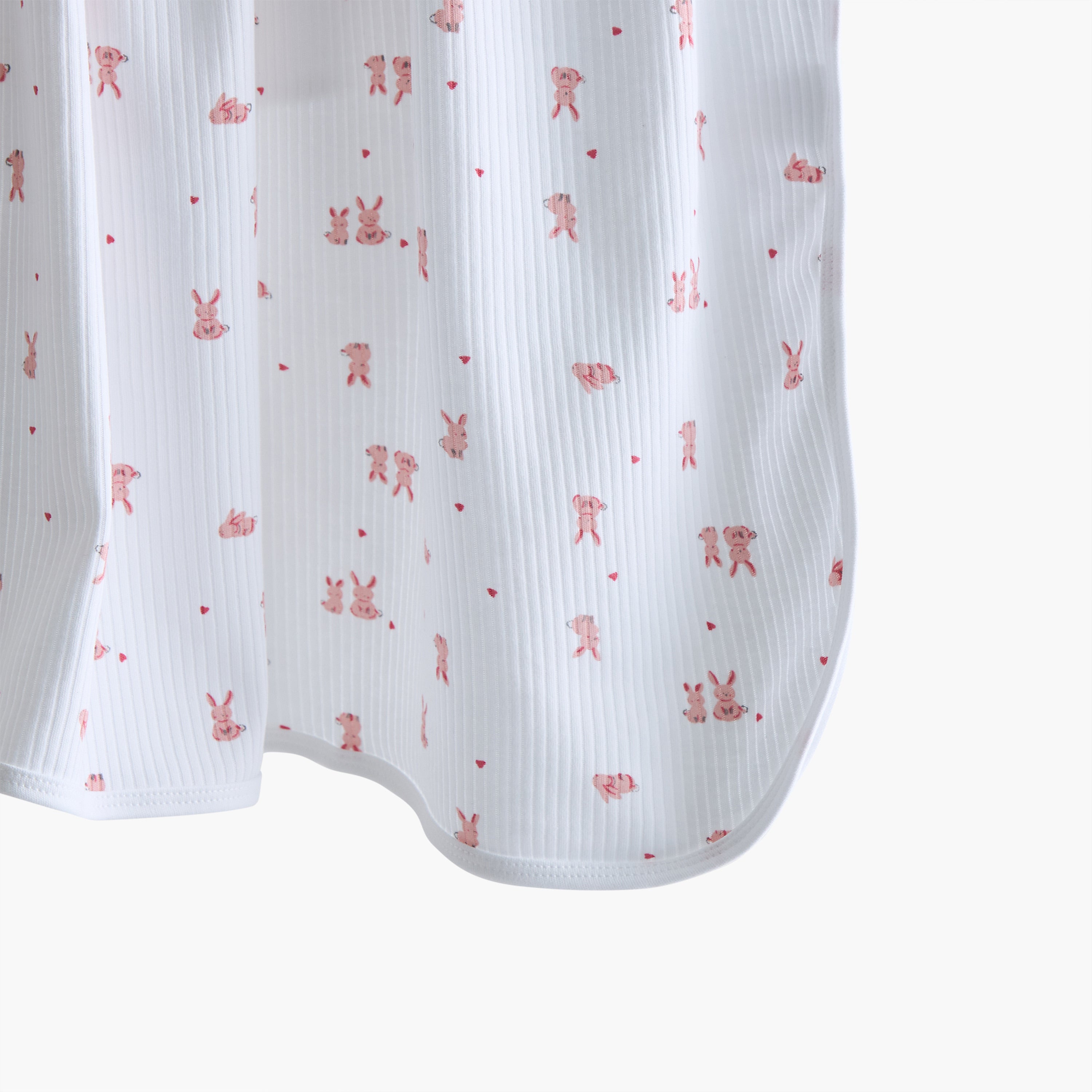 Juniors All-Over Bunny Print Receiving Blanket - 70x70 cm