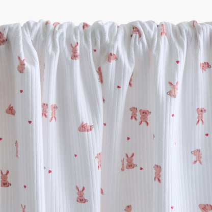 Juniors All-Over Bunny Print Receiving Blanket - 70x70 cm