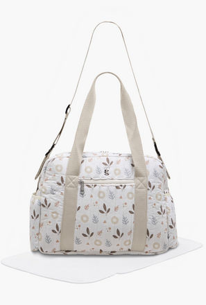 Giggles Printed Diaper Bag with Zip Closure and Top Handles