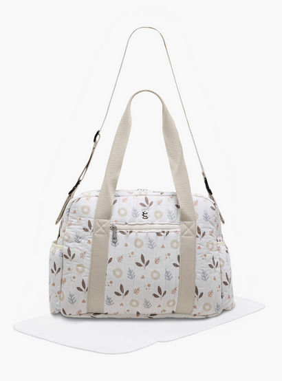 Giggles Printed Diaper Bag with Zip Closure and Top Handles-baby-gear-diaperbags-image-1
