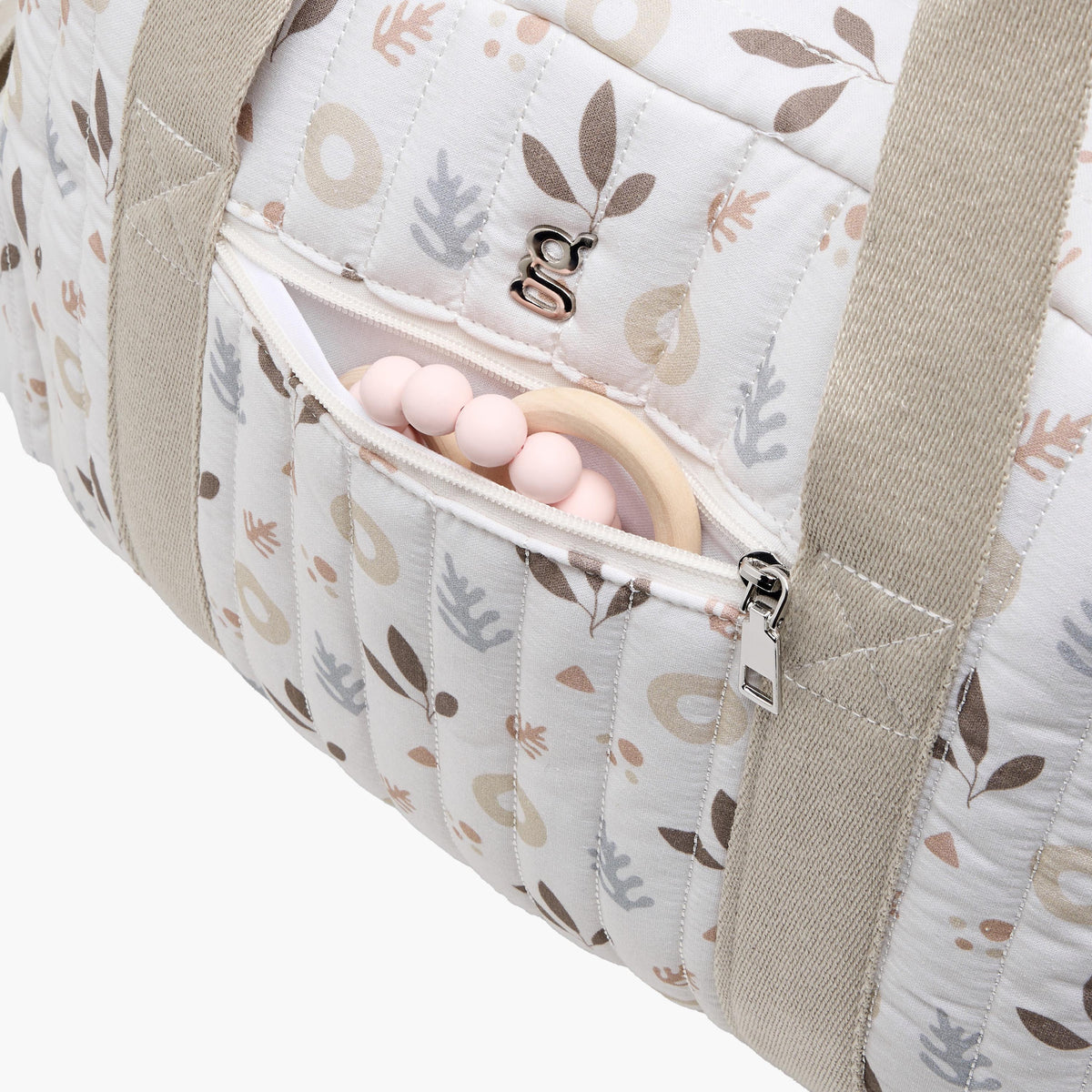 Giggles Printed Diaper Bag with Zip Closure and Top Handles