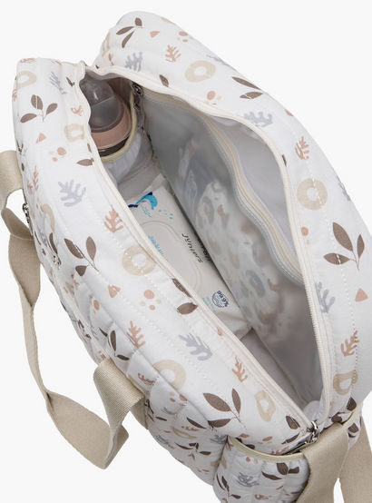 Giggles Printed Diaper Bag with Zip Closure and Top Handles-baby-gear-diaperbags-image-13