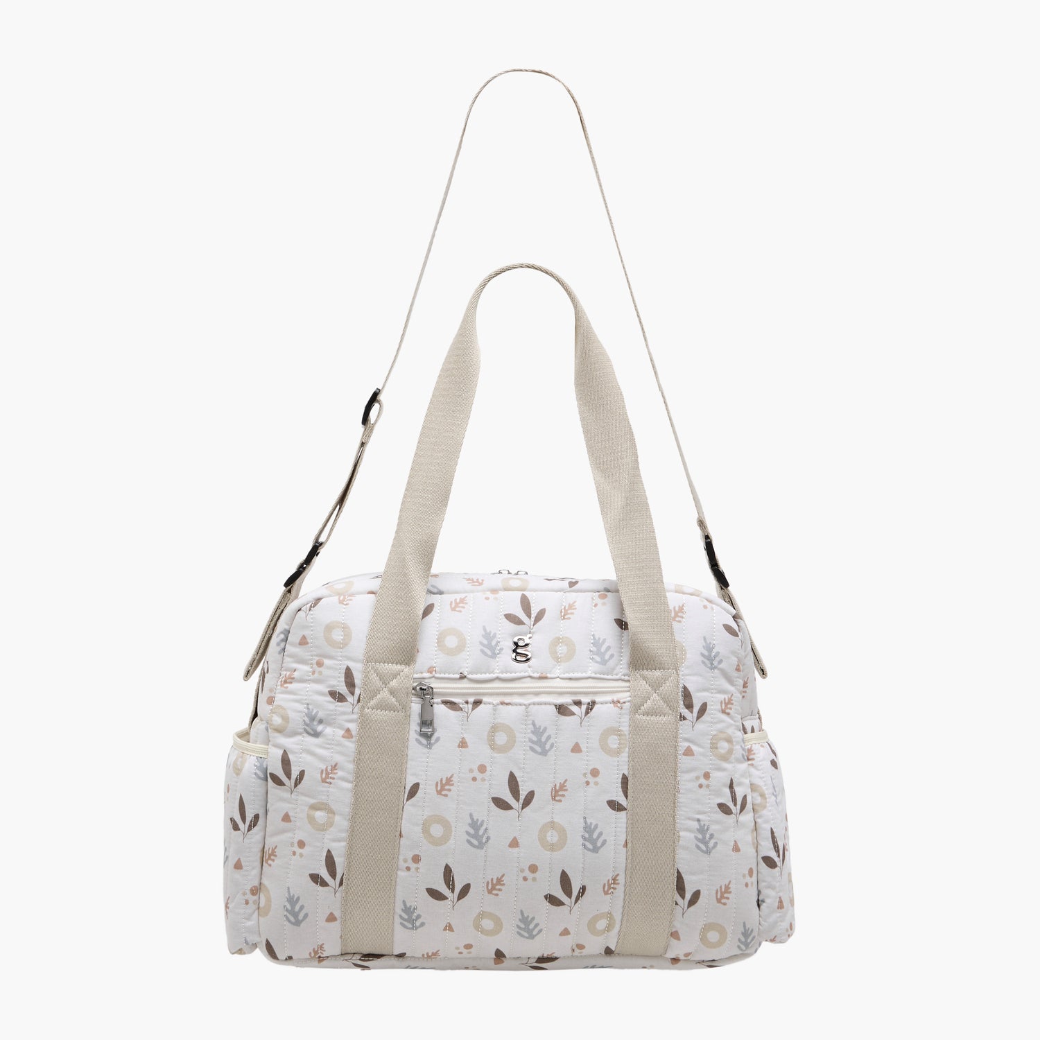 Giggles Printed Diaper Bag with Zip Closure and Top Handles