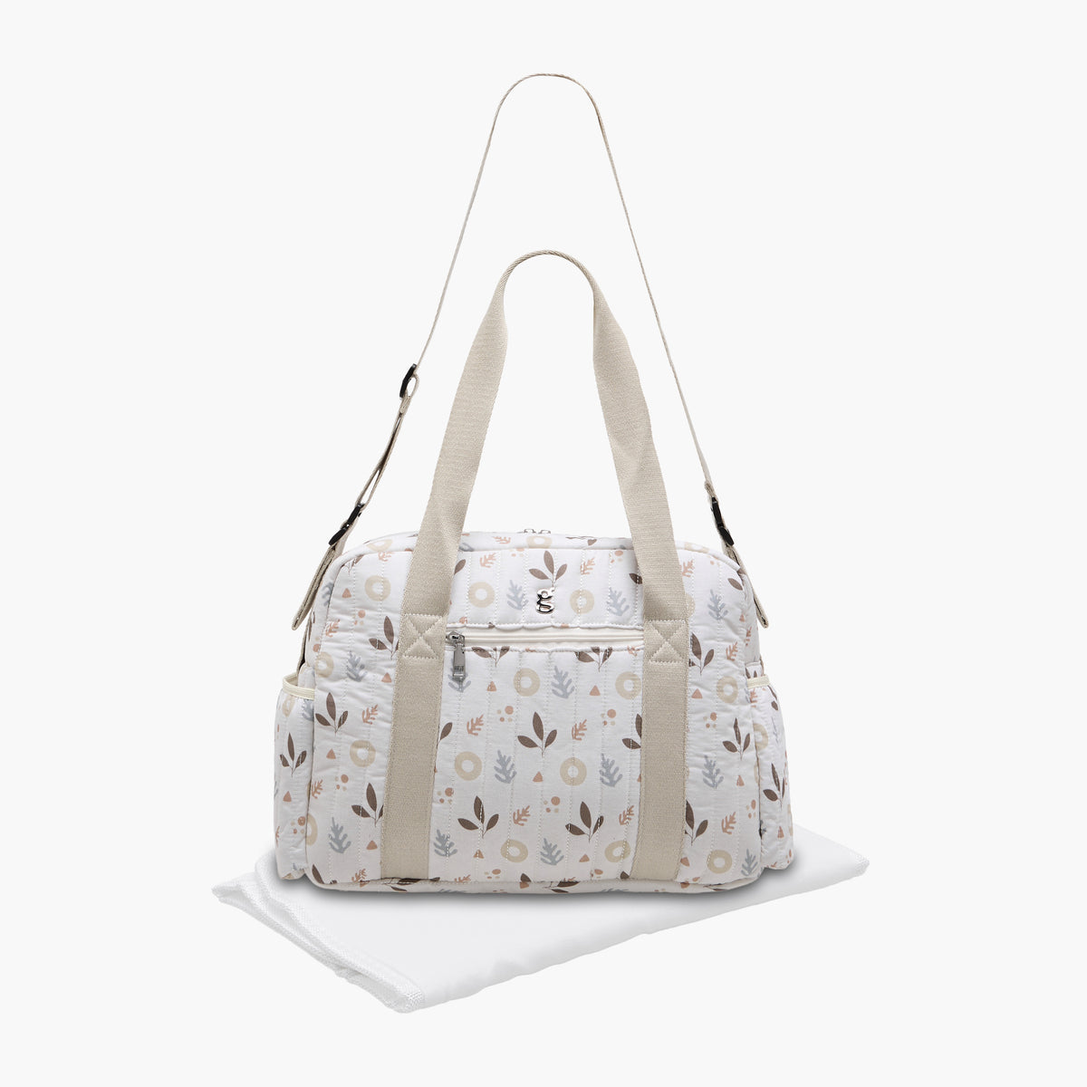 Giggles Printed Diaper Bag with Zip Closure and Top Handles