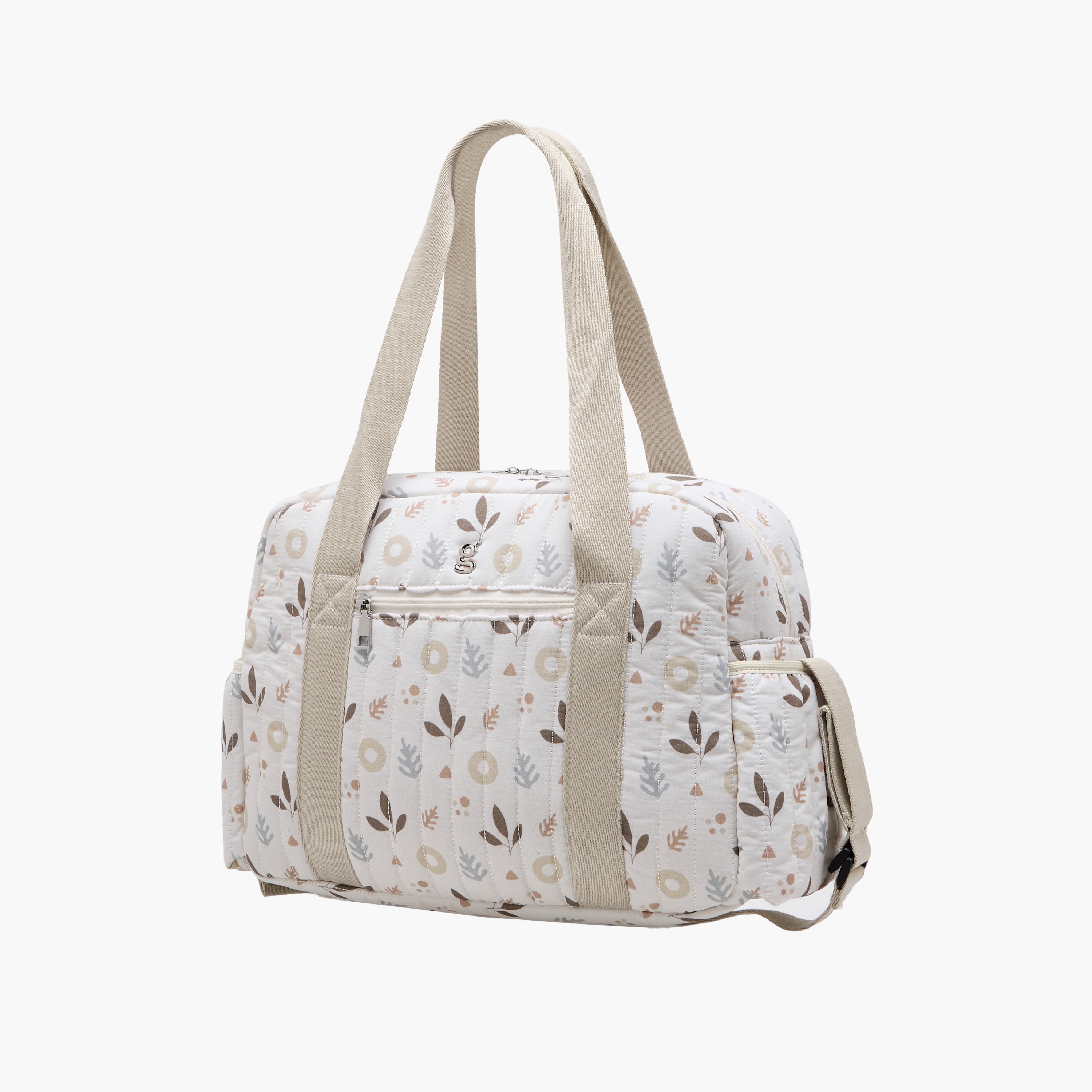 Giggles Printed Diaper Bag with Zip Closure and Top Handles