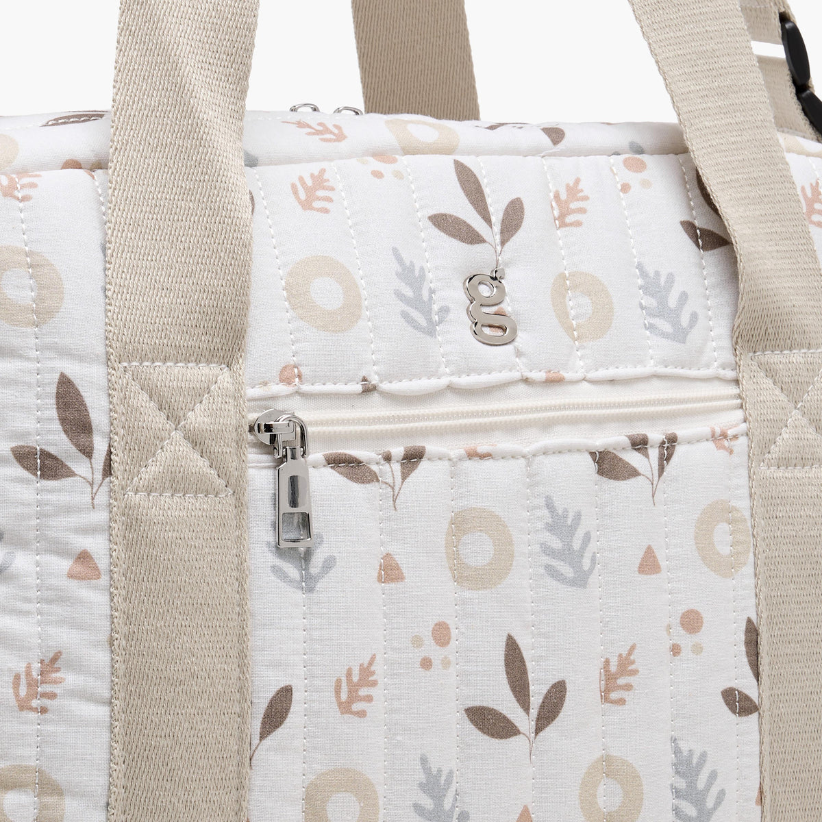Giggles Printed Diaper Bag with Zip Closure and Top Handles