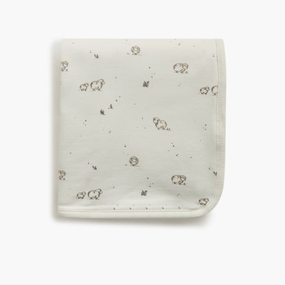 Juniors Sheep Print Receiving Blanket - 70x70 cm