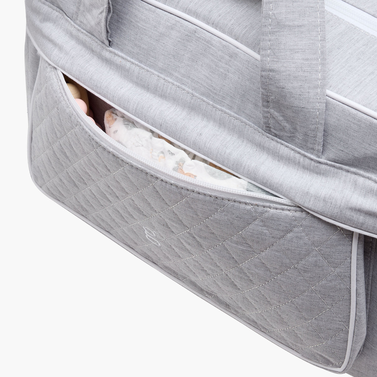 Giggles Textured Diaper Bag with Double Handles