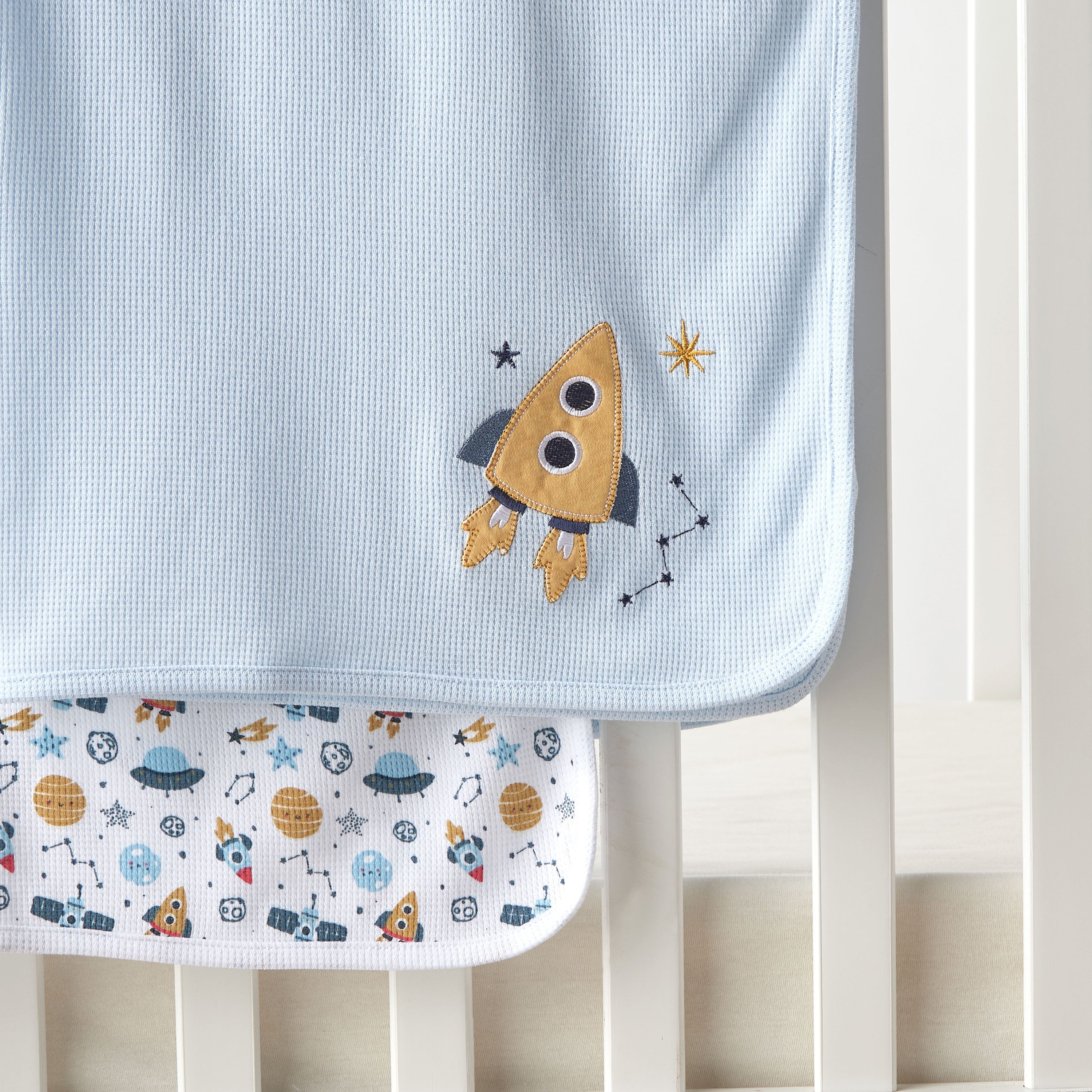 Juniors Rocket Print Receiving Blanket - Set of 2