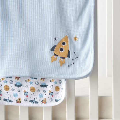 Juniors Rocket Print Receiving Blanket - Set of 2