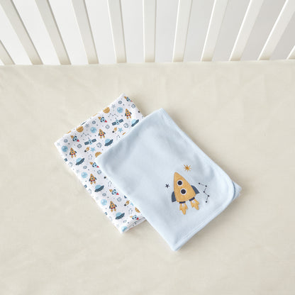 Juniors Rocket Print Receiving Blanket - Set of 2