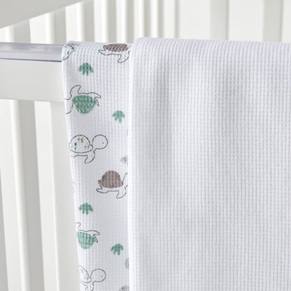 Juniors 2-Piece Turtle Print Receiving Blanket